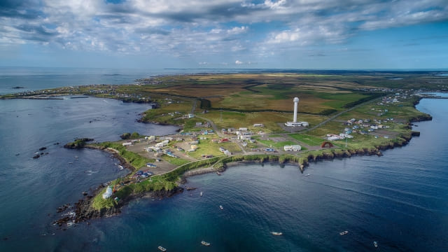 Panoramic view from Cape Soya