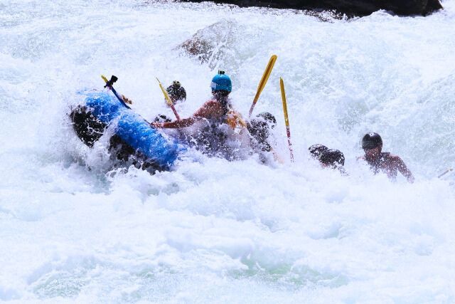 Rafting near mount Fuji