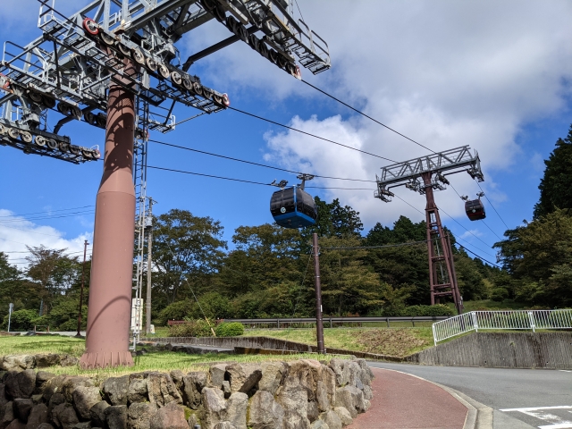 Lake Ashi view during Hakone Ropeway ride