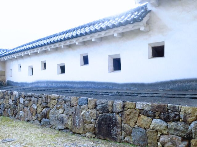 Close-up of the castle walls