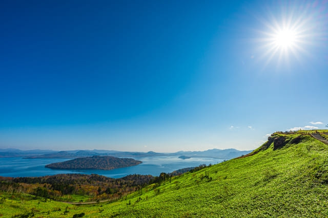 Lake Kussharo panoramic view