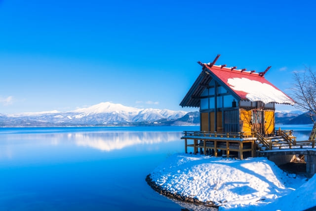 Lake Tazawa panoramic view
