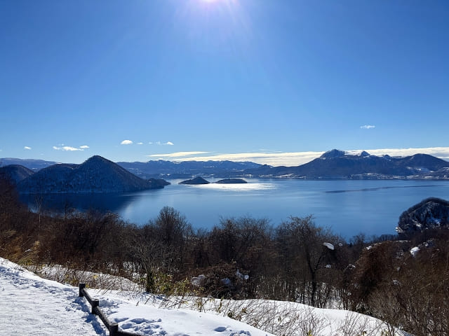 Mount Usu and Lake Toya