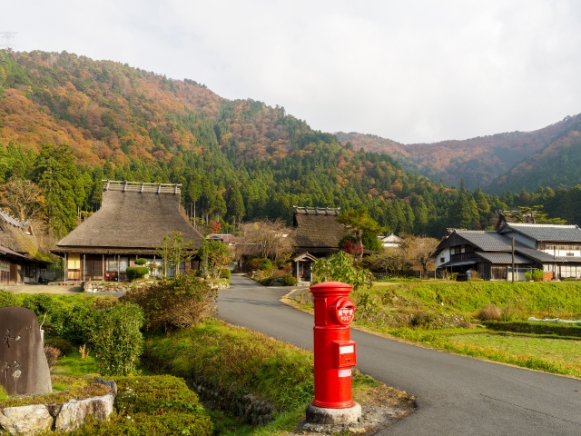 Thatched-roof houses in Miyama Kayabukinosato