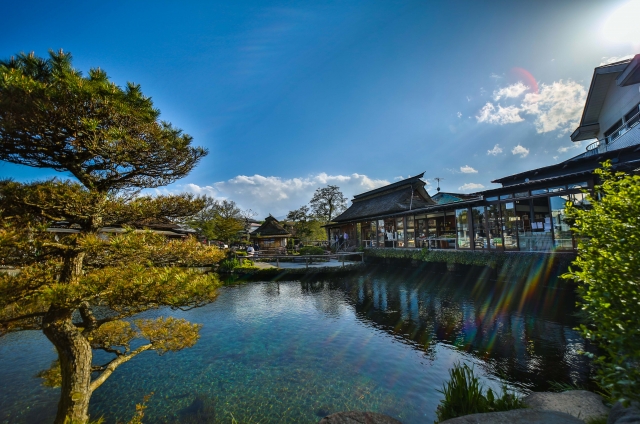 Close view of Oshino Hakkai Springs