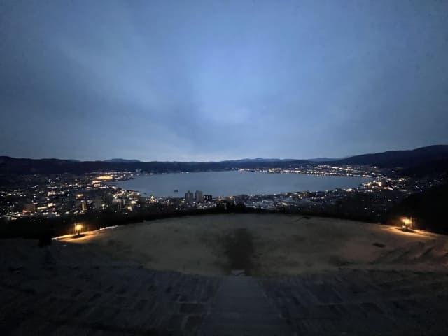 Cultural landmarks near Suwa Lake