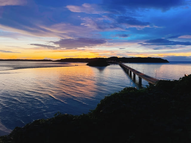 View from Tsunoshima Island looking at the bridge